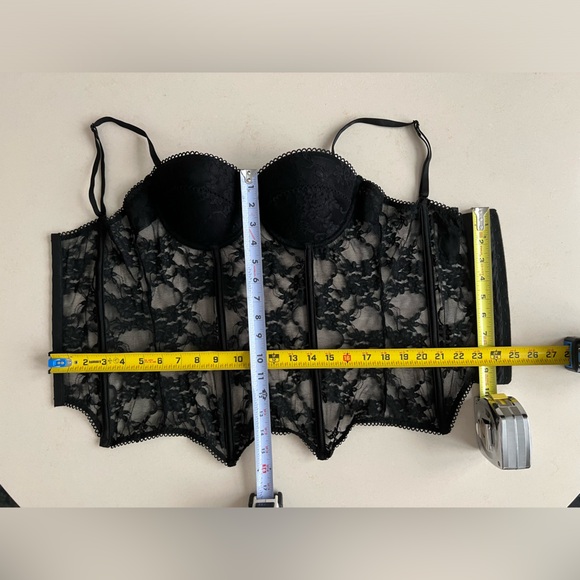💋🔥 Lace Corset | Bustier | Lingerie | Hook-and-Eye | Adjustable | Padded Cups - Picture 11 of 14
